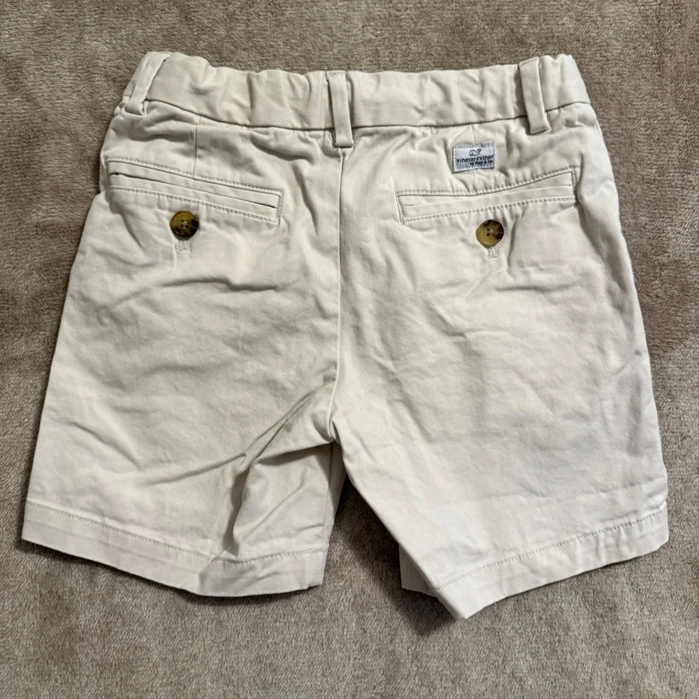 Vineyard Vines Boys Khaki Chino Shorts Size 6 Tan Stretch Cotton